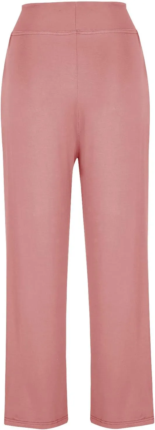 Flare Yoga Pants for Women Casual High Waist Drawstring Workout Bootcut Leggings Tummy Control Trousers for Running