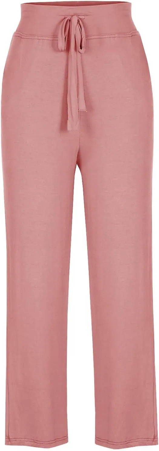 Flare Yoga Pants for Women Casual High Waist Drawstring Workout Bootcut Leggings Tummy Control Trousers for Running