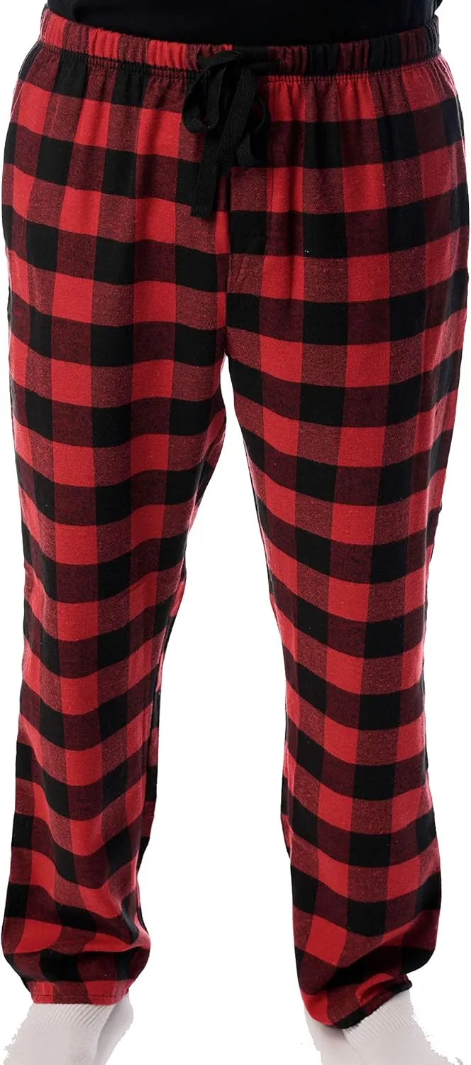 #followme Men's Flannel Pajamas - Plaid Pajama Pants for Men - Lounge & Sleep PJ Bottoms