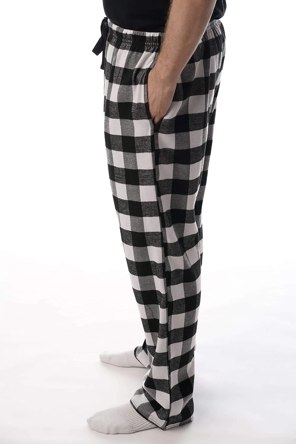 #followme Men's Flannel Pajamas - Plaid Pajama Pants for Men - Lounge & Sleep PJ Bottoms