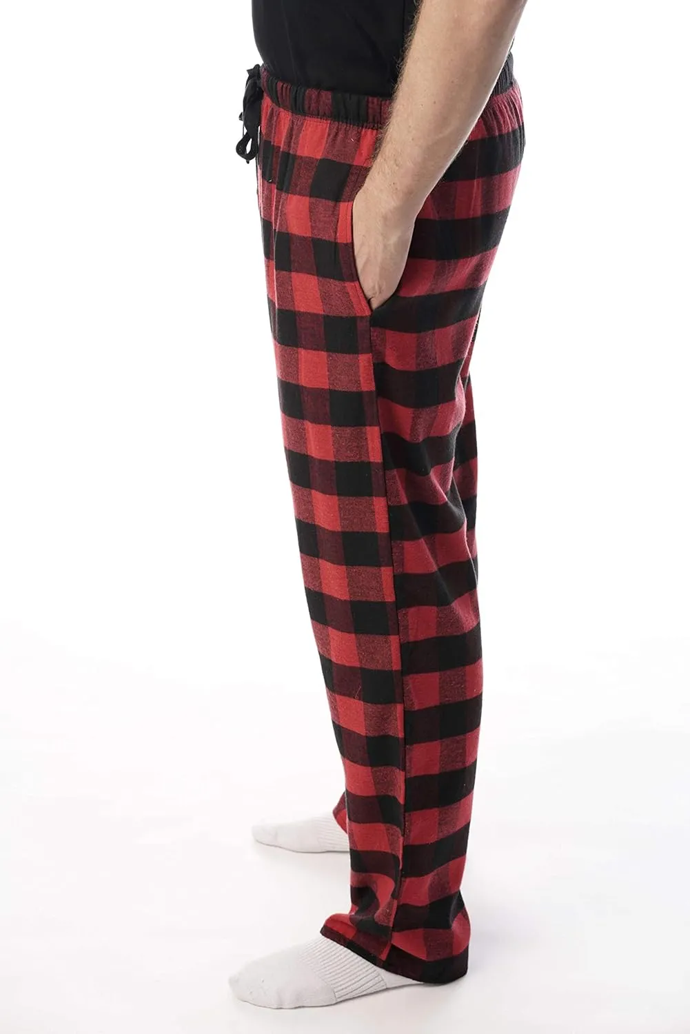 #followme Men's Flannel Pajamas - Plaid Pajama Pants for Men - Lounge & Sleep PJ Bottoms