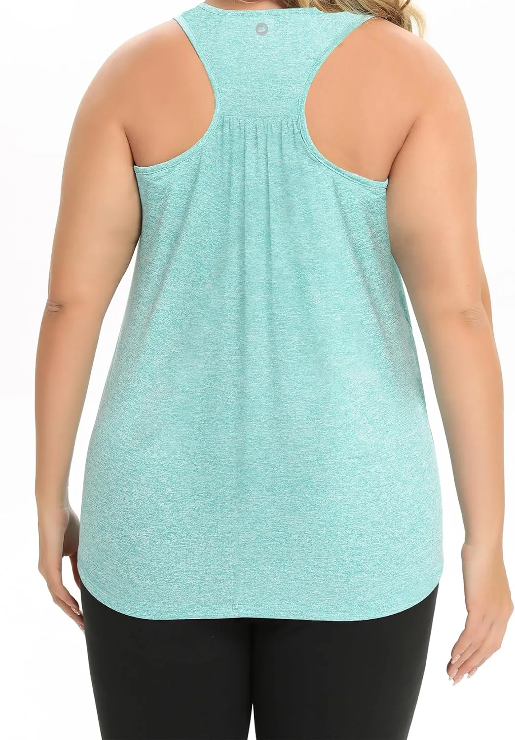 FOREYOND Women's Plus Size Workout Tank Tops Racerback Athletic Flowy Tops Yoga Running Sleevelss Summer Shirts Loose