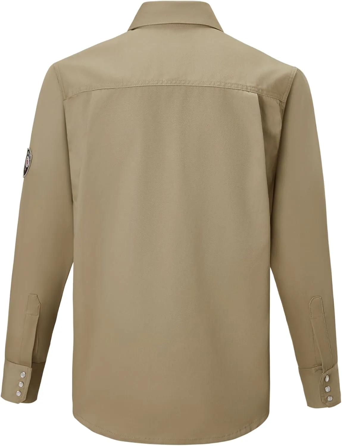 FR Shirts for Men 6.5OZ Welding Shirt Pearl Snap Light Weight Flame Resistant Shirts CAT2/NFPA2112