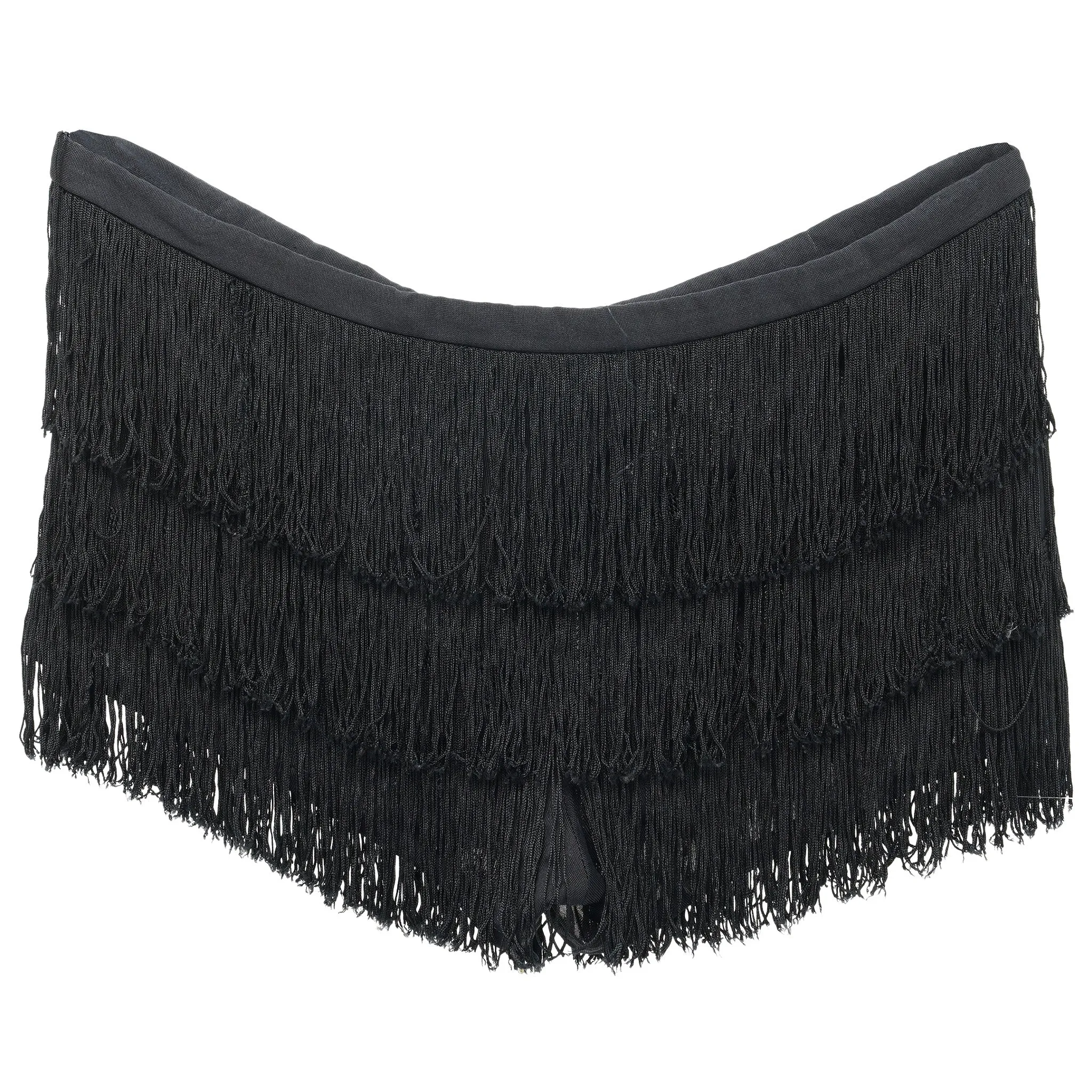 FRINGE SHORTS / BLACK