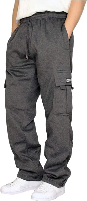 GOFULY Men Cargo Pants with Pockets Baggy Drawstring Elastic Waist Sweatpants Work Pants Stretch Athletic Joggers Trousers