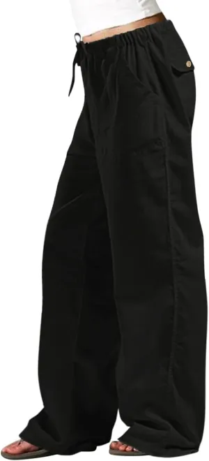 GOKKILRW Cotton Linen Pants Women Wide Leg Flowy Loose Palazzo Trousers Casual High Waist Slacks 2025 Beach Vacation Outfits