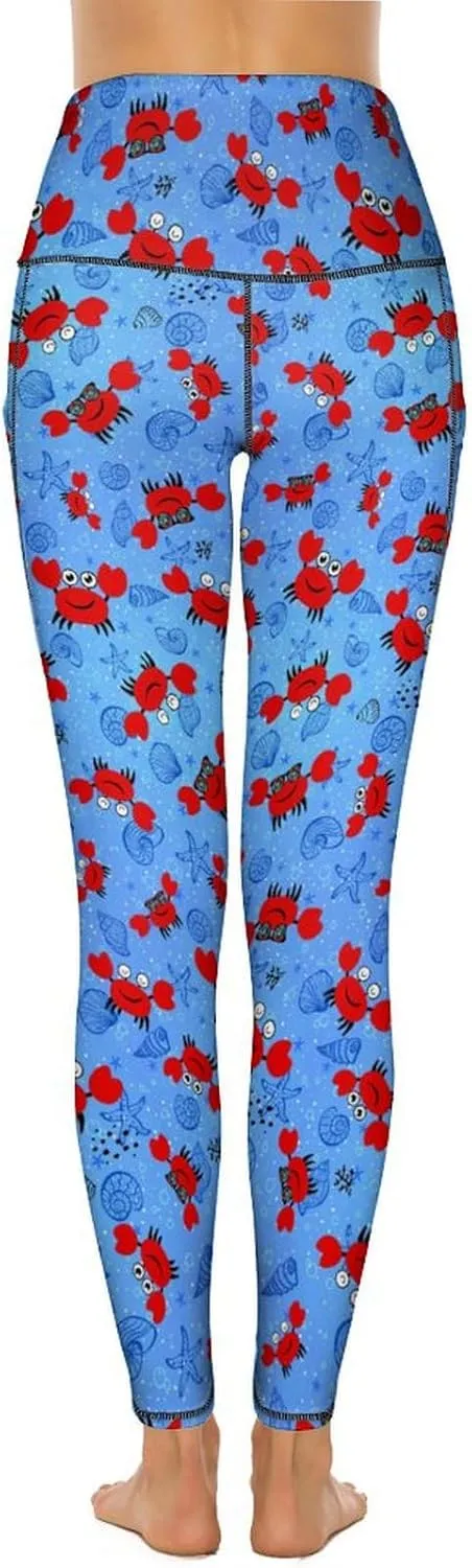 Halloween Skulls Yoga Pants Women Tummy Control Workout Leggings with Pockets High Waist Sports Trousers Lounge Pants