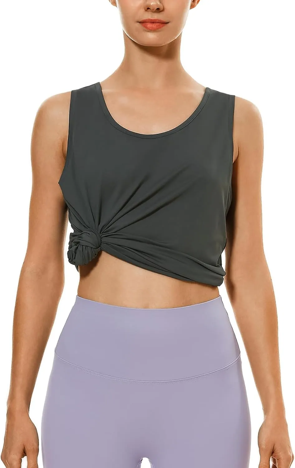 HODOSPORTS Workout Tank Tops for Women Open Back Loose Fit Yoga Athletic Tops