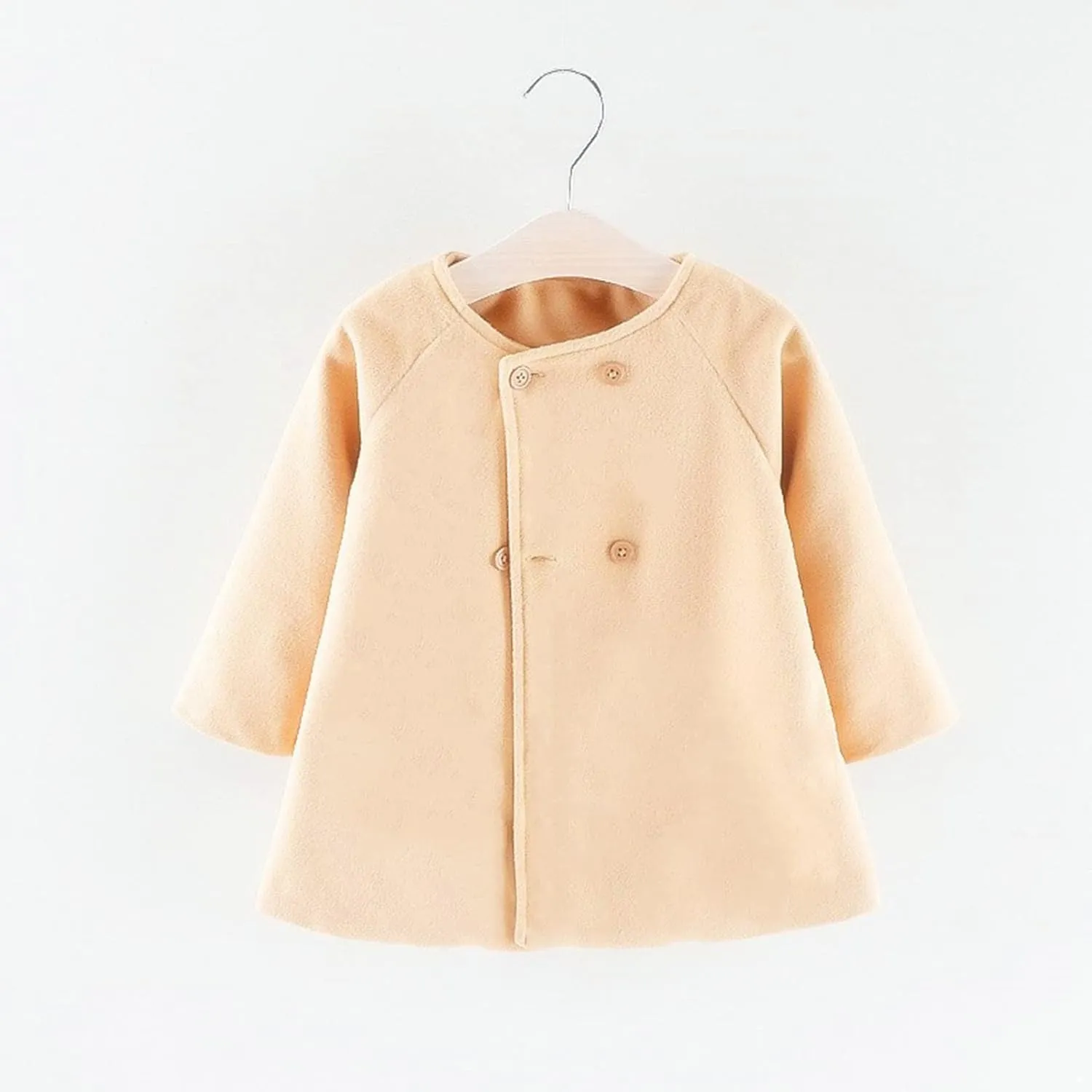 iiniim Toddler Baby Girl Coats Kids Cloak Button Warm Thick Jacket Fall Winter Outwear Clothes