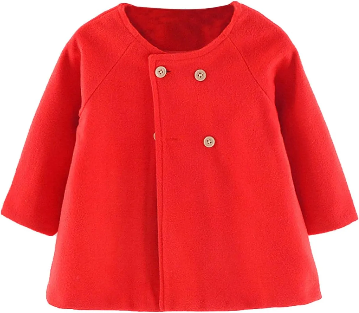 iiniim Toddler Baby Girl Coats Kids Cloak Button Warm Thick Jacket Fall Winter Outwear Clothes