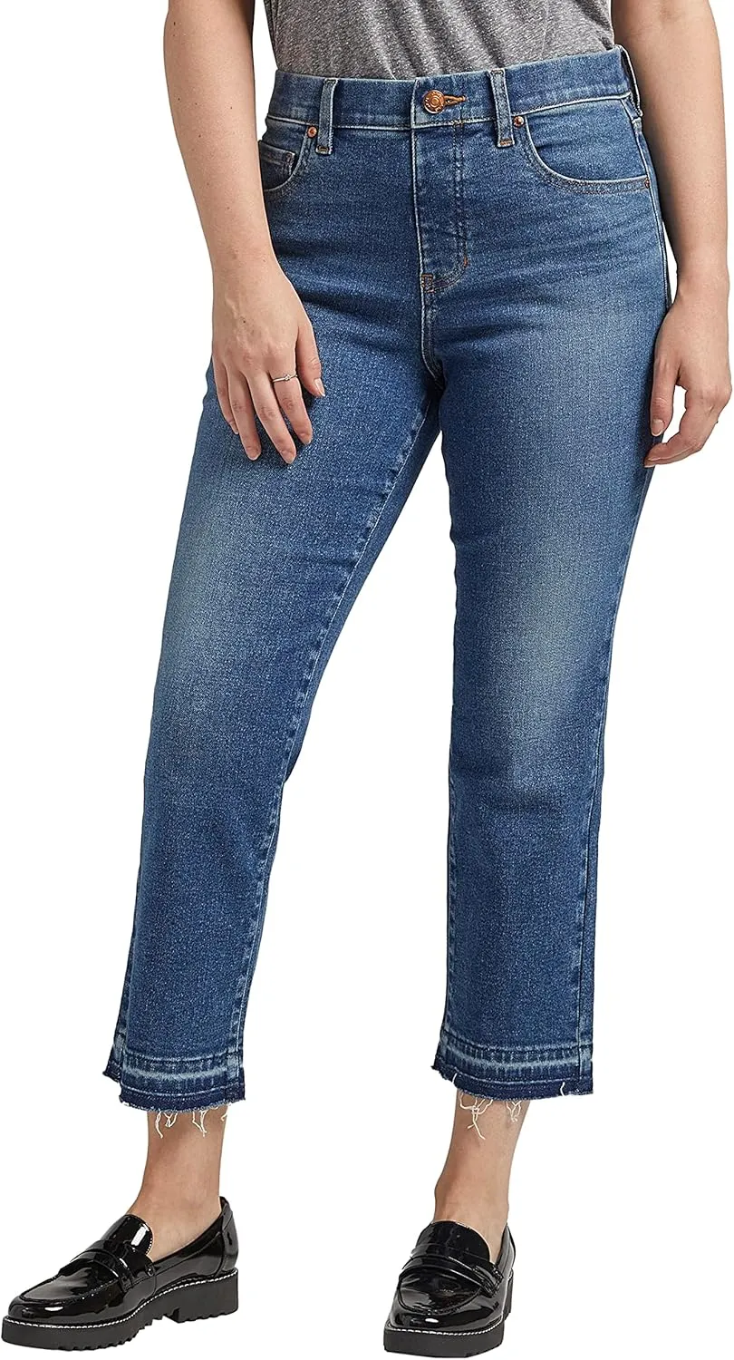 JAG Women's Valentina High Rise Straight Leg Pull-on Jeans-Legacy