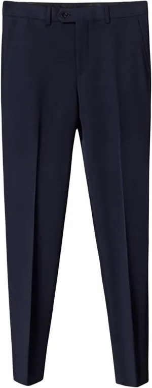 JEShifangjiusu Men's Stretch Dress Pants Slim Fit Skinny Suit Pants Casual Fashion Retro Tapered Business Dress Chino Pants (30,Dark Blue), Dark Blue, 30