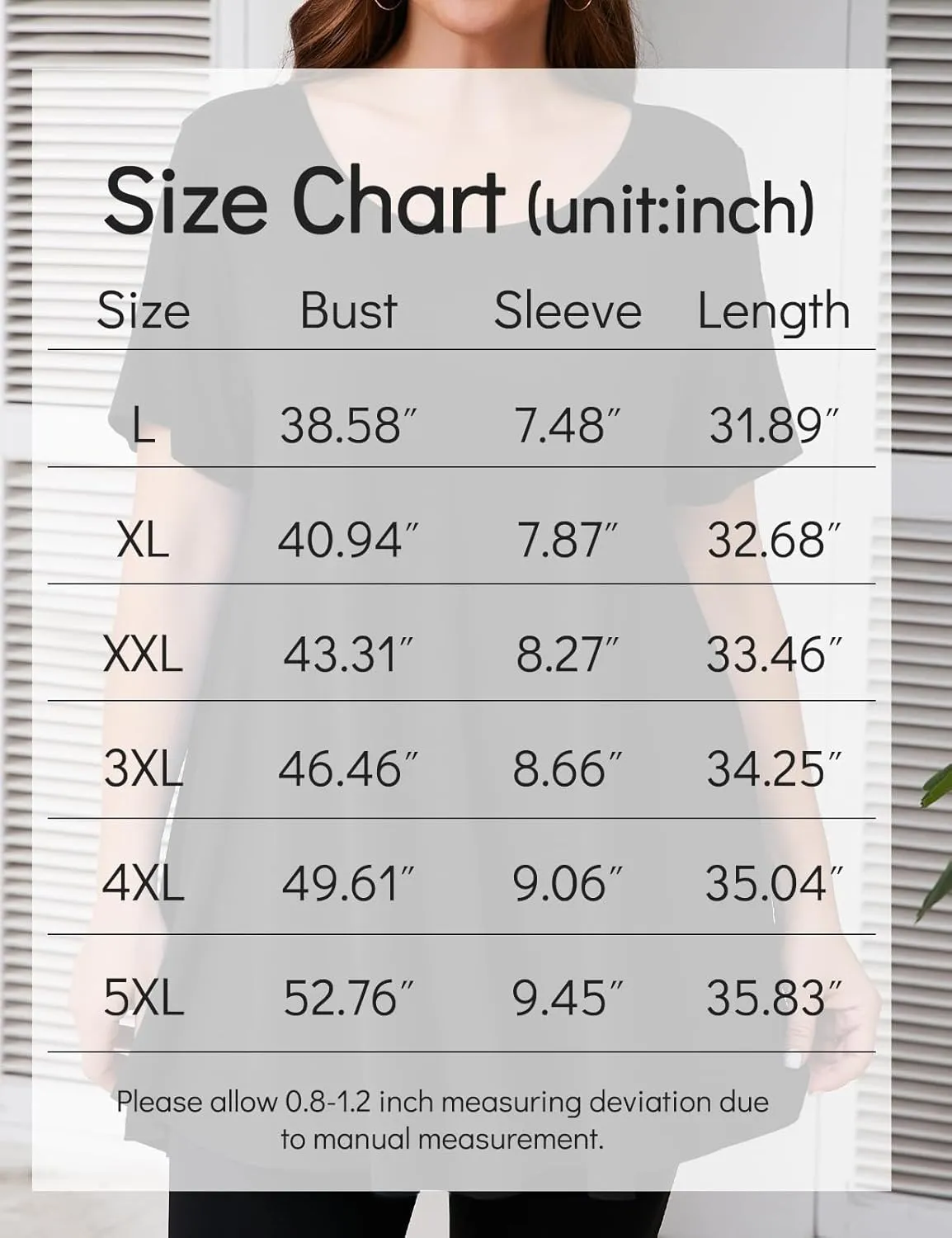 JollieLovin Women's Plus Size Tops Summer Tunic Short Sleeve Loose Fit T-Shirt to Wear with Leggings
