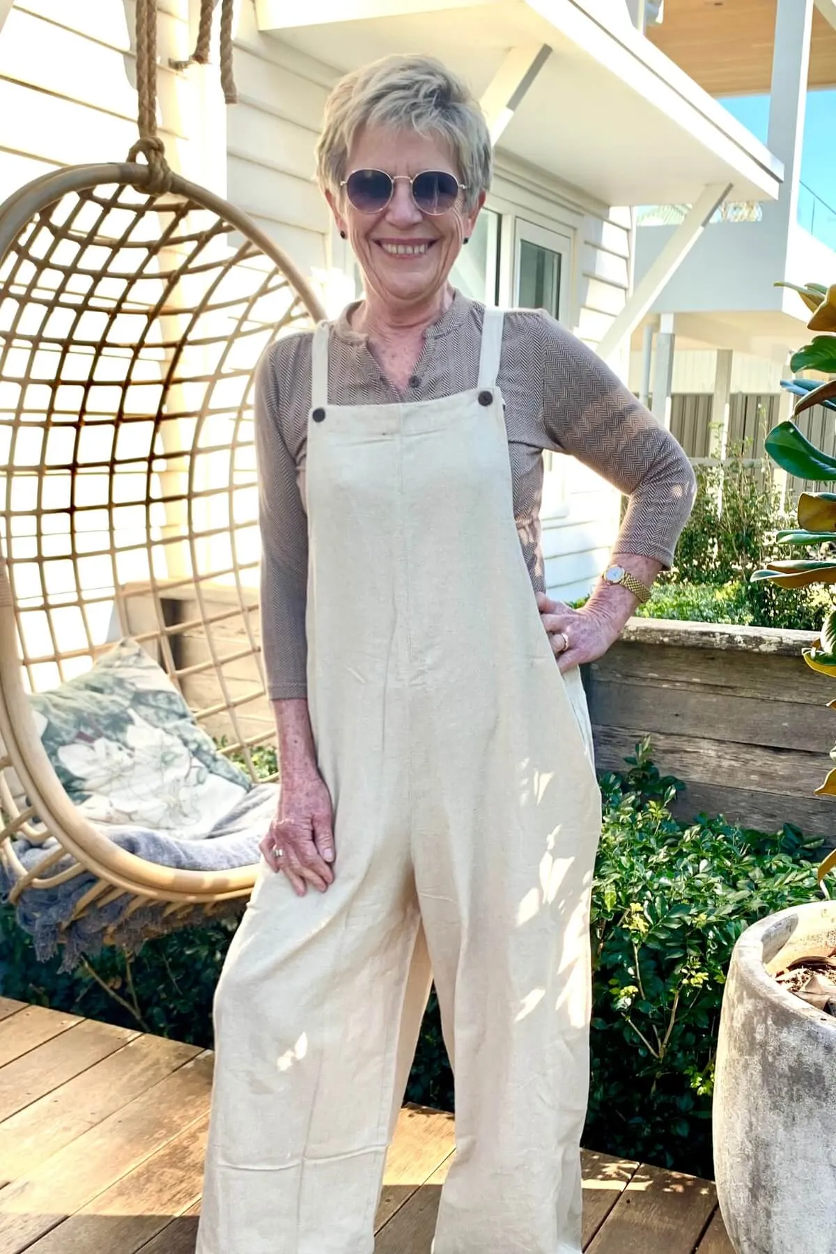 Juanita Overalls | Long - Oatmeal