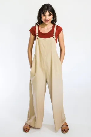 Juanita Overalls | Long - Oatmeal