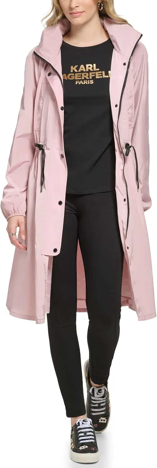 Karl Lagerfeld Paris Women's Belted Trench Coat