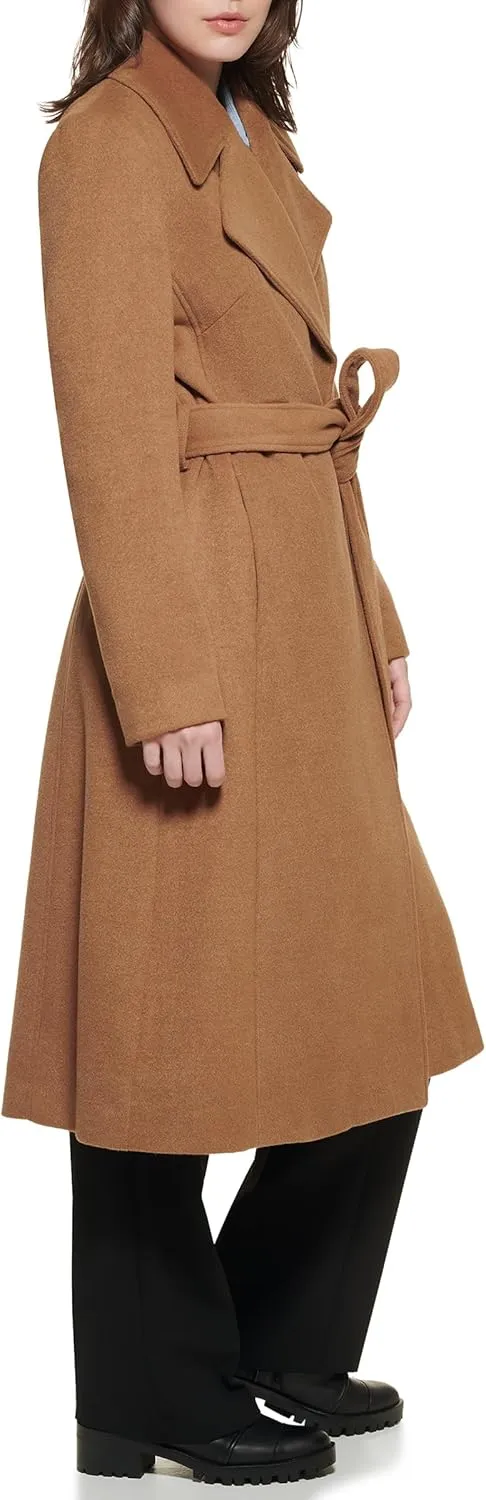 Karl Lagerfeld Paris Women's Luxe Twill Classic Belted Maxi