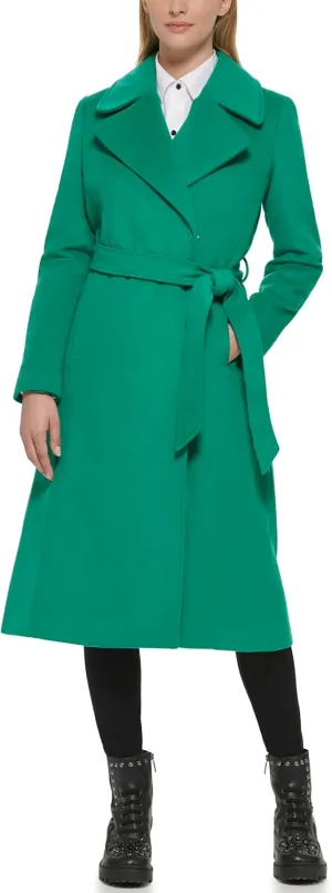Karl Lagerfeld Paris Women's Luxe Twill Classic Belted Maxi
