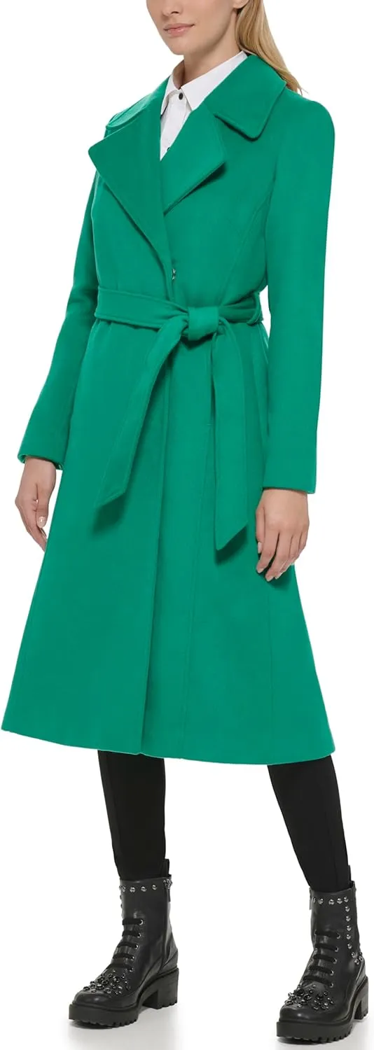 Karl Lagerfeld Paris Women's Luxe Twill Classic Belted Maxi