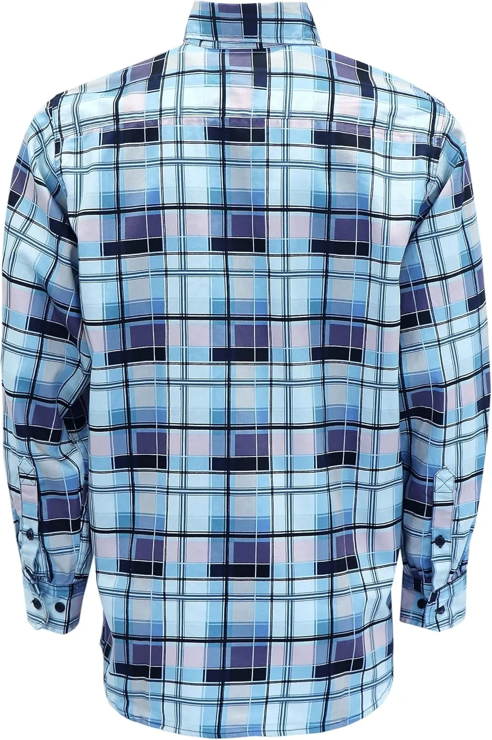 KONRECO FR Shirts for Men 100% Cotton 6.5oz Fire Resistant Lightweight Men's Plaid Work Shirts