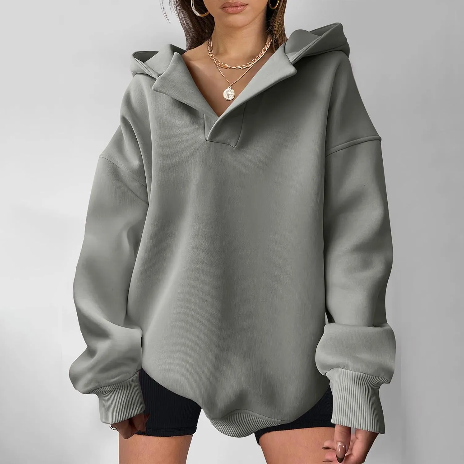 Lastesso Fall Fashion for Women 2024 Trendy Long Sleeve Hoodie Sweatshirt Oversized Comfort Pullover Preppy Clothes