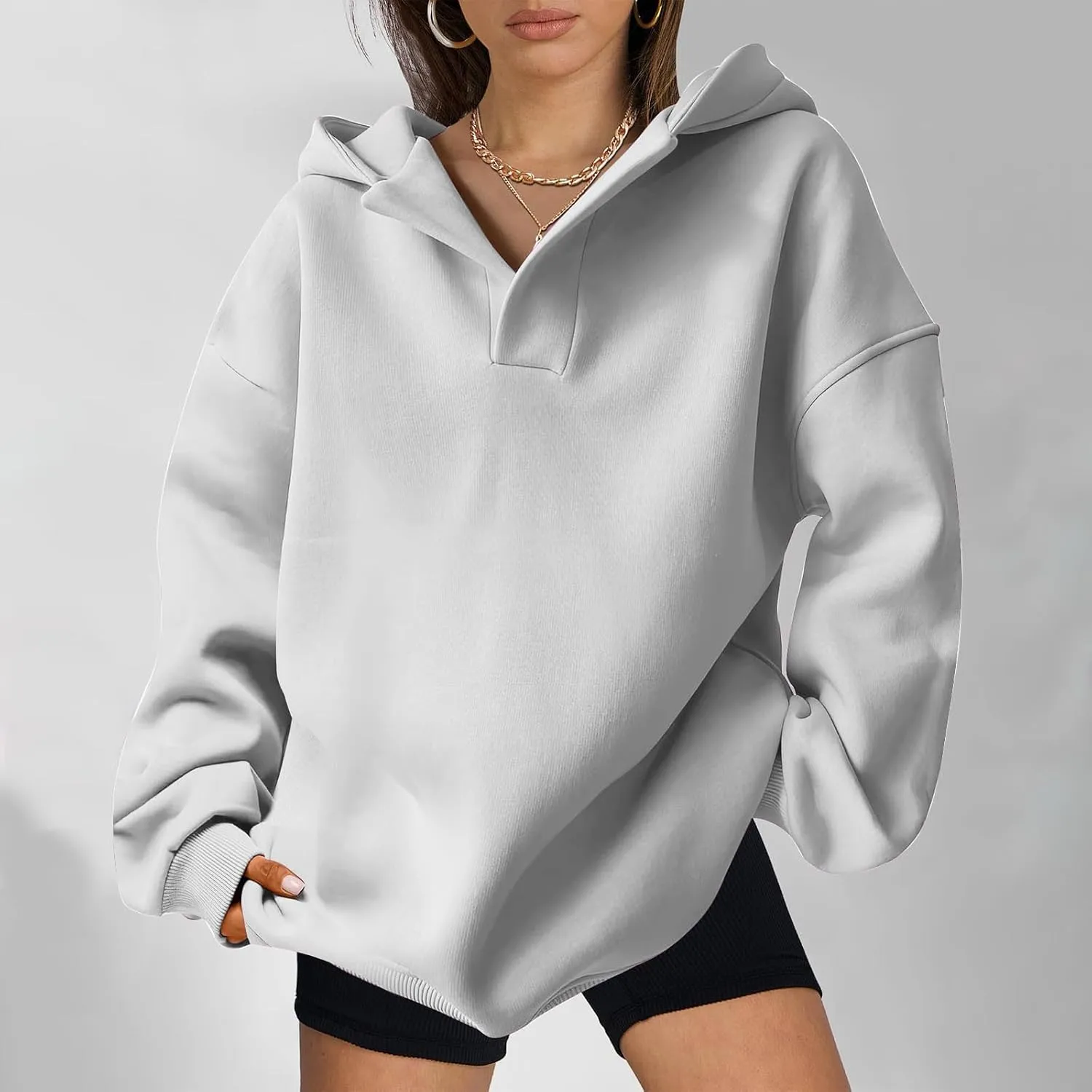 Lastesso Fall Fashion for Women 2024 Trendy Long Sleeve Hoodie Sweatshirt Oversized Comfort Pullover Preppy Clothes