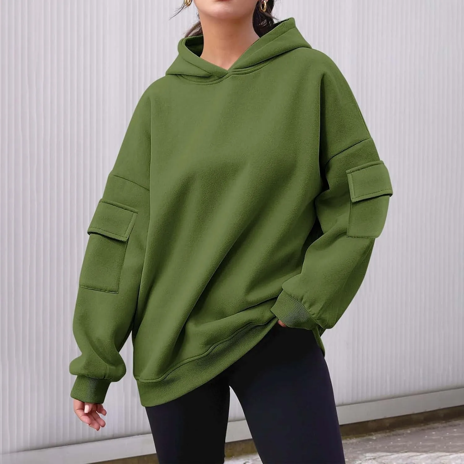 Lastesso Oversized Sweatshirt for Women Relaxed Fit Pullover Hoodies Cozy Long Sleeve Fall Basic Fall Outfits Loose Hoodie