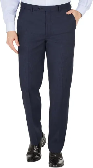Lauren Ralph Lauren Mens Classic-Fit Wool Plaid Dress Pants 36W x 34L Navy