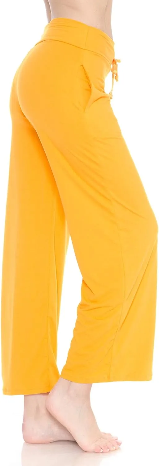 Leggings Depot Women's Fashion Pajama Pants with Pockets Comfy Drawstring Sleep Lounge Bottoms