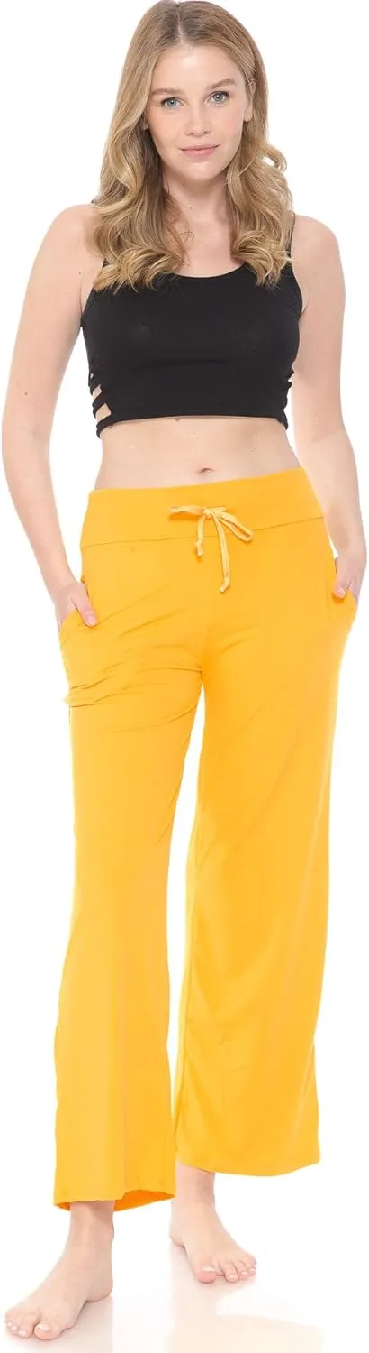 Leggings Depot Women's Fashion Pajama Pants with Pockets Comfy Drawstring Sleep Lounge Bottoms