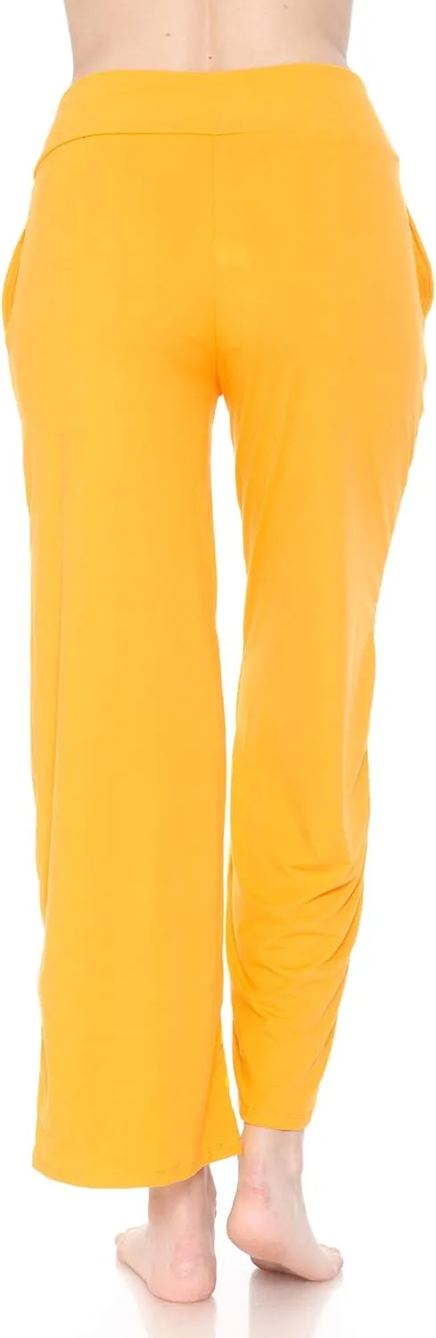 Leggings Depot Women's Fashion Pajama Pants with Pockets Comfy Drawstring Sleep Lounge Bottoms