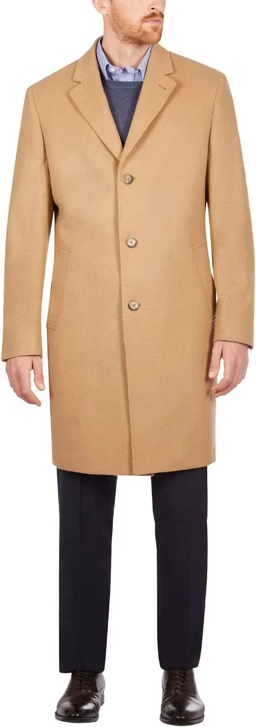 LONDON FOG Men's Signature Wool-Blend Topcoat