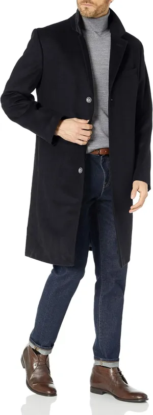 LONDON FOG Men's Signature Wool-Blend Topcoat