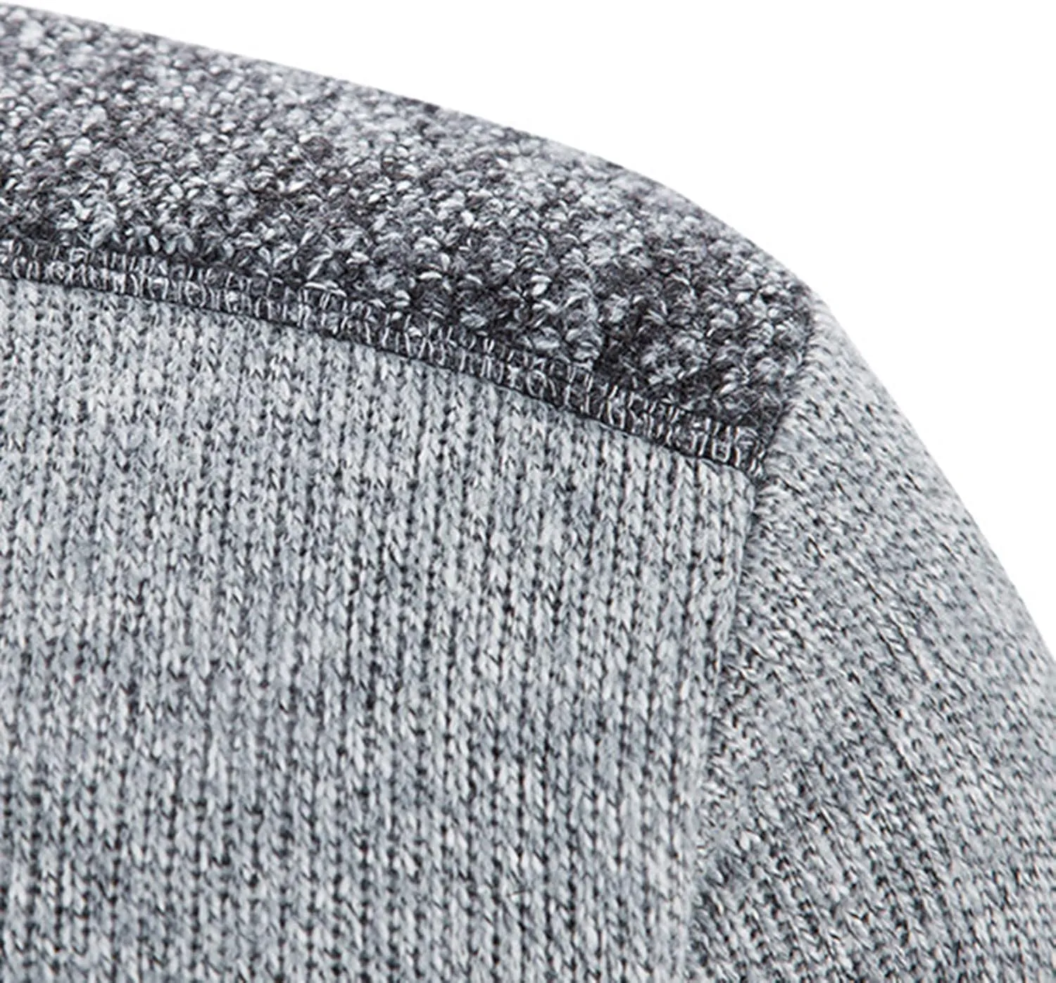 Lu's Chic Men's Long Sleeve Cardigan Sweater Thermal Slim Fit Full Zip Quilted Jacket Business Casual Knit Coats Pocket