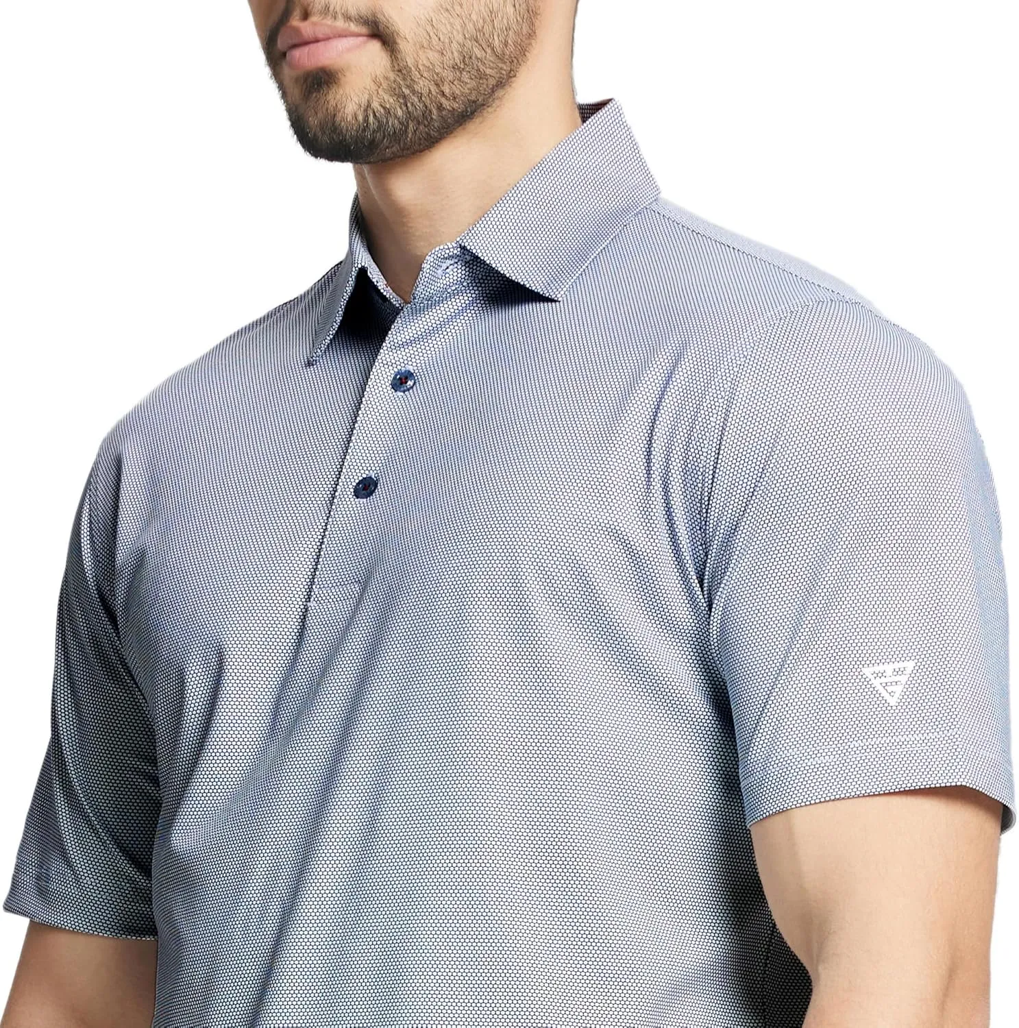 M MAELREG Golf Shirts for Men Dry fit Sports Jacquard Lightweight Performance Texture Short Sleeve Collared Polo Shirts