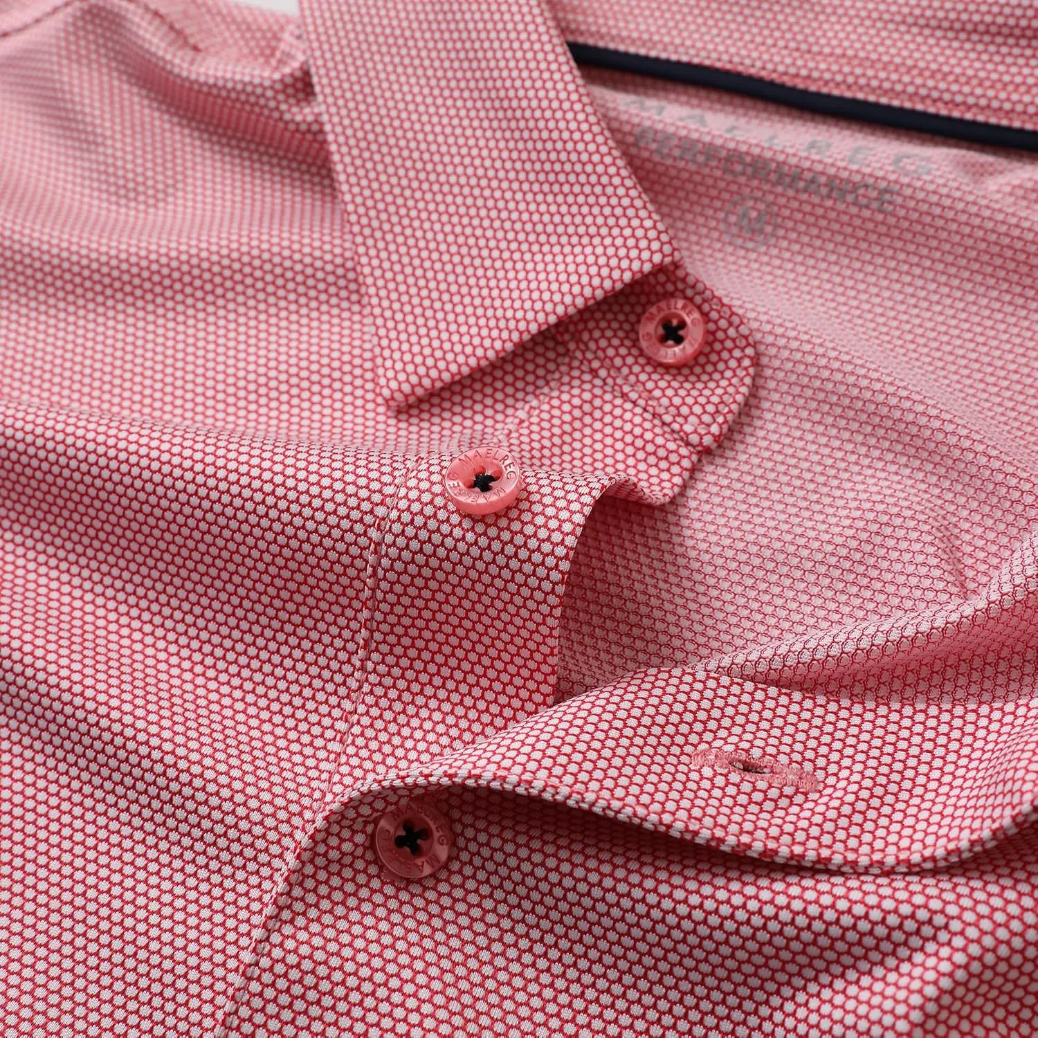 M MAELREG Golf Shirts for Men Dry fit Sports Jacquard Lightweight Performance Texture Short Sleeve Collared Polo Shirts