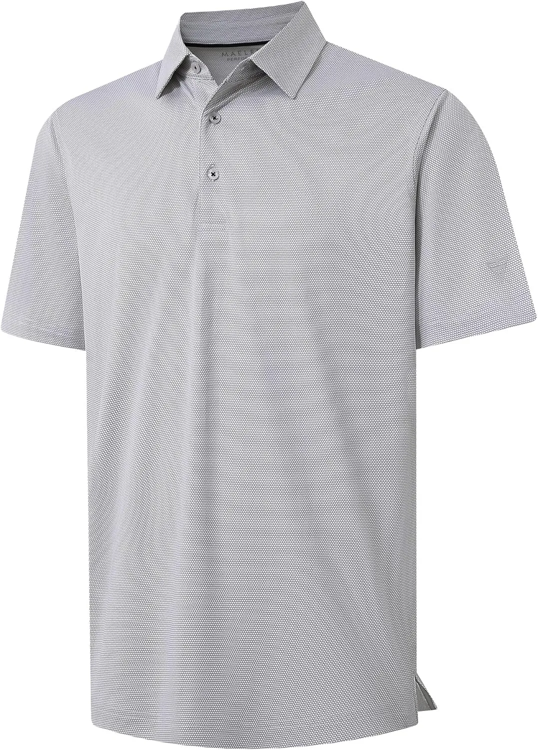 M MAELREG Golf Shirts for Men Dry fit Sports Jacquard Lightweight Performance Texture Short Sleeve Collared Polo Shirts