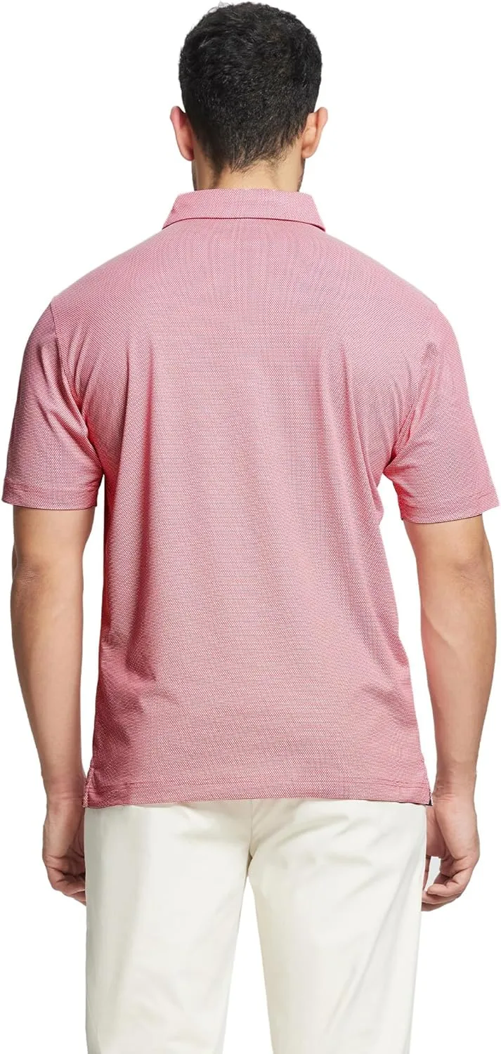 M MAELREG Golf Shirts for Men Dry fit Sports Jacquard Lightweight Performance Texture Short Sleeve Collared Polo Shirts