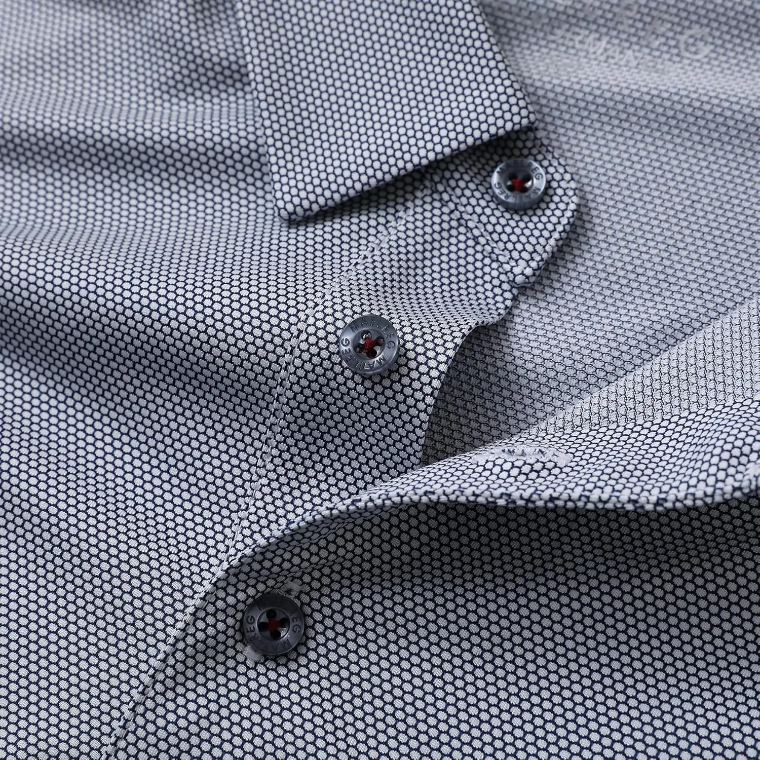 M MAELREG Golf Shirts for Men Dry fit Sports Jacquard Lightweight Performance Texture Short Sleeve Collared Polo Shirts
