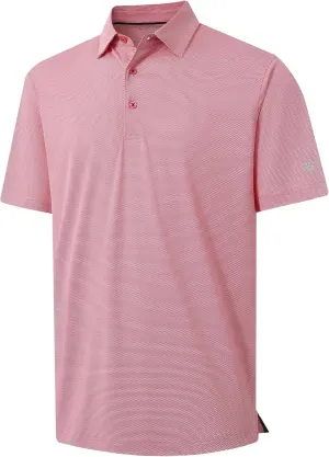 M MAELREG Golf Shirts for Men Dry fit Sports Jacquard Lightweight Performance Texture Short Sleeve Collared Polo Shirts