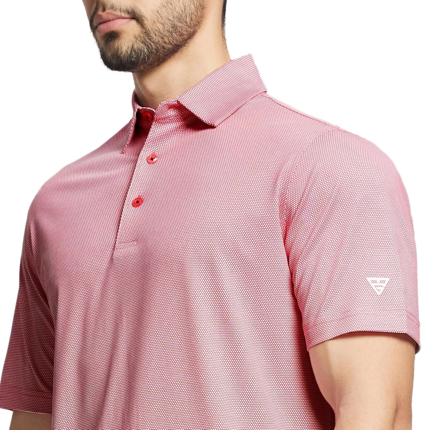 M MAELREG Golf Shirts for Men Dry fit Sports Jacquard Lightweight Performance Texture Short Sleeve Collared Polo Shirts