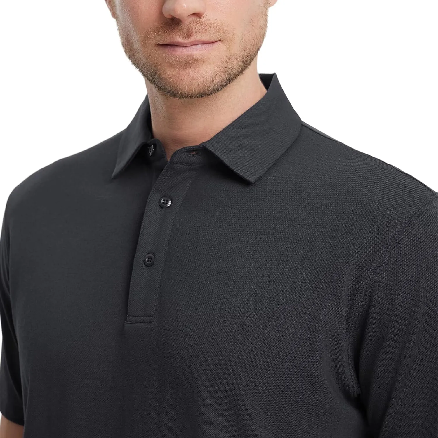 M MAELREG Golf Shirts for Men Pique Solid Performance Moisture Wicking Lightweight Collared Mens Polo Shirts Short Sleeve