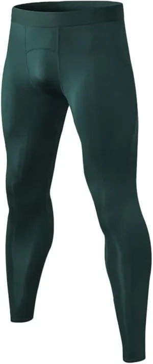 Men Compression Pants Football Basketball Leggings Spandex Tights for Active Athletic Workout Running Cool Dry