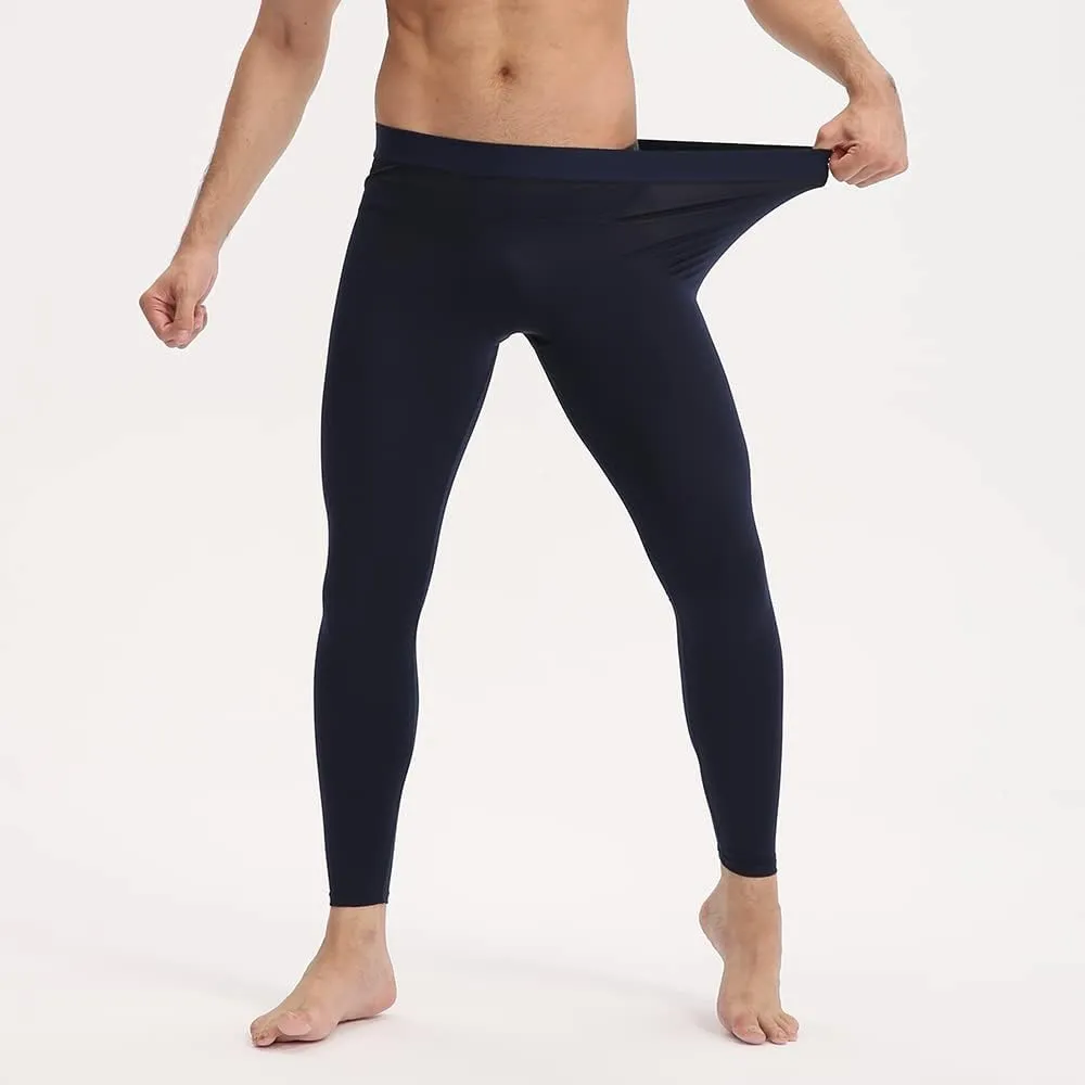 Men Compression Pants Football Basketball Leggings Spandex Tights for Active Athletic Workout Running Cool Dry