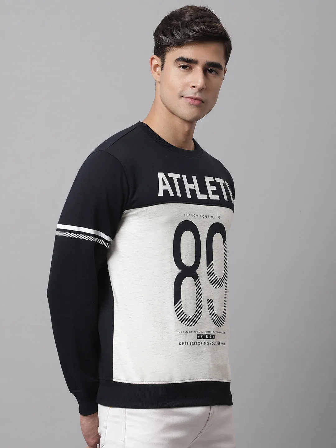Men Off White Sweatshirt