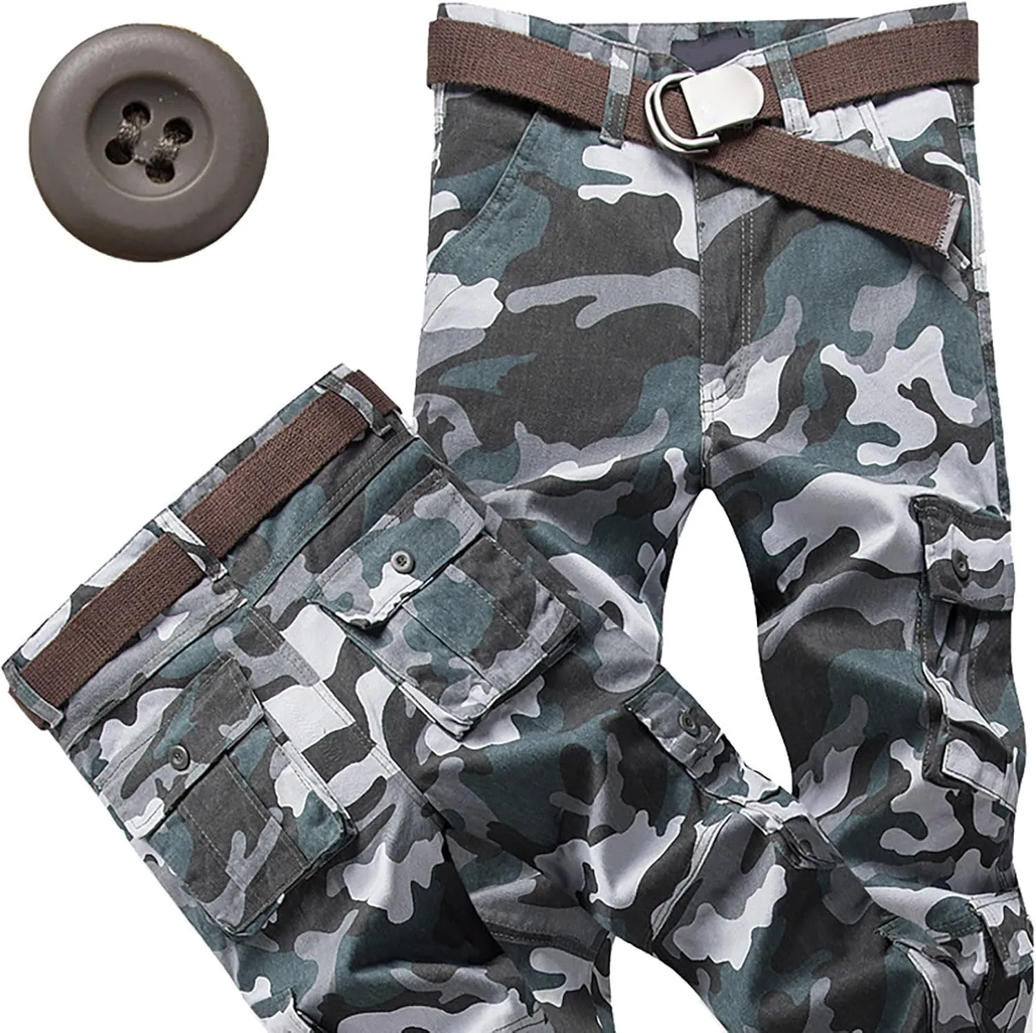 Mens Ankle Banded Pants Straight Leg Cargo Sweatpant Tactical Jogger Pant Man Young Mens Sweatpants Tech Pants