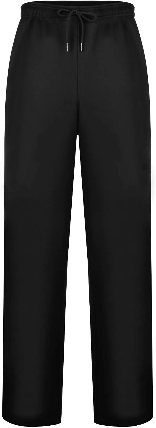 Mens Baggy Cargo Corduroy Pants, Wide Leg Loose Fit Drawstring Sweatpants, Sports Elastic Waist Open Bottom Casual Pants