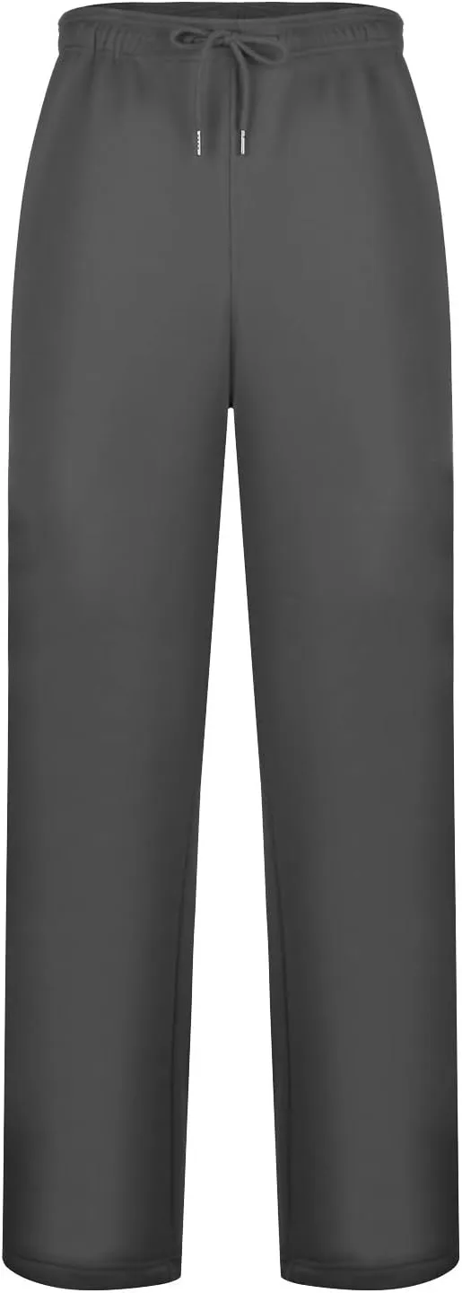 Mens Baggy Cargo Corduroy Pants, Wide Leg Loose Fit Drawstring Sweatpants, Sports Elastic Waist Open Bottom Casual Pants