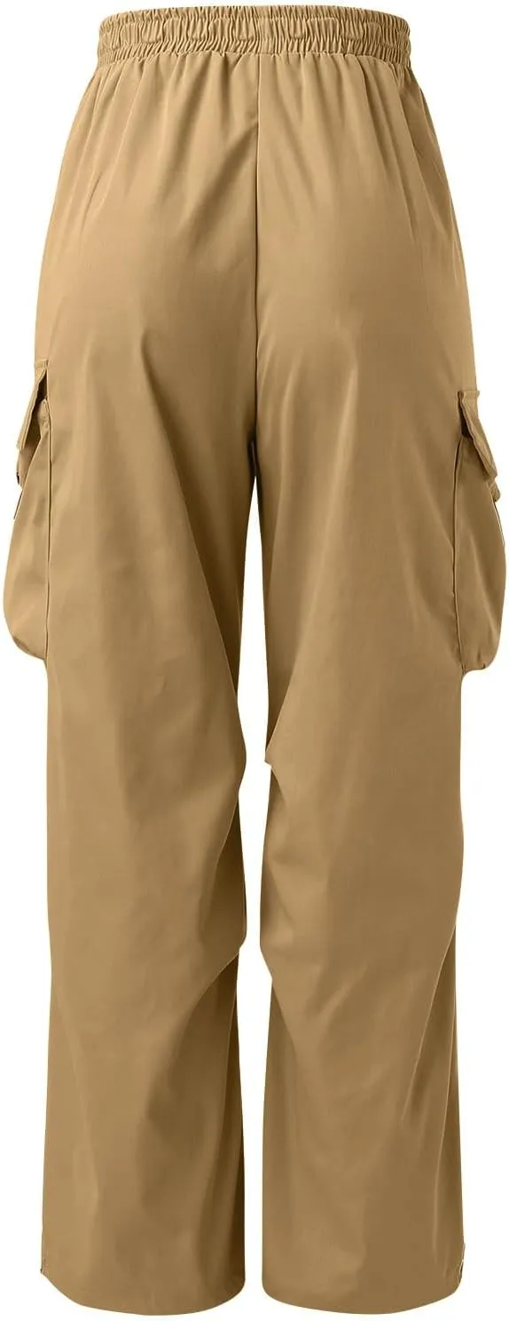 Mens Cargo Pants Loose Fit Casual Joggers Drawstring Waist Cargo Chino Pant with Pockets