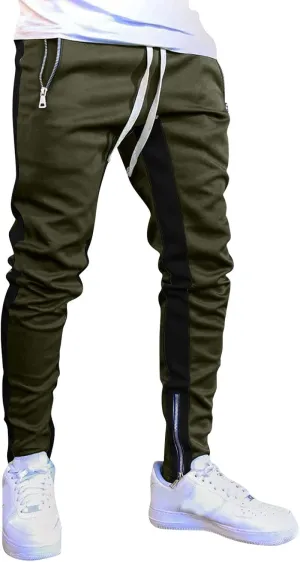 Men's Casual Cargo Pants Multi Pockets Twill Chino Pants Loose Fit Joggers Hiking Trousers Gym Sweatpants Overalls